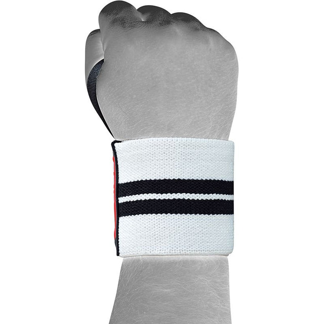 GYM WRIST WRAP BLACK/WHITE PLUS