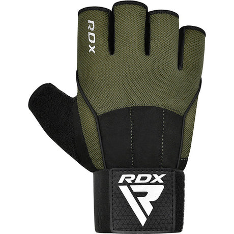 GYM WEIGHT LIFTING GLOVES W3 ARMY GREEN WITH EVA PADDING-S - ARMY GREEN,SMALL