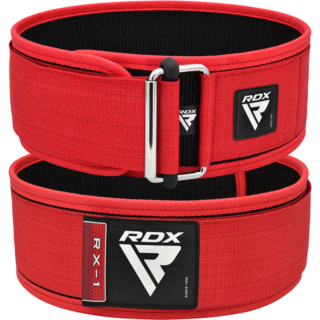 WEIGHT LIFTING STRAP BELT RX1 RED-XL - RED,XL