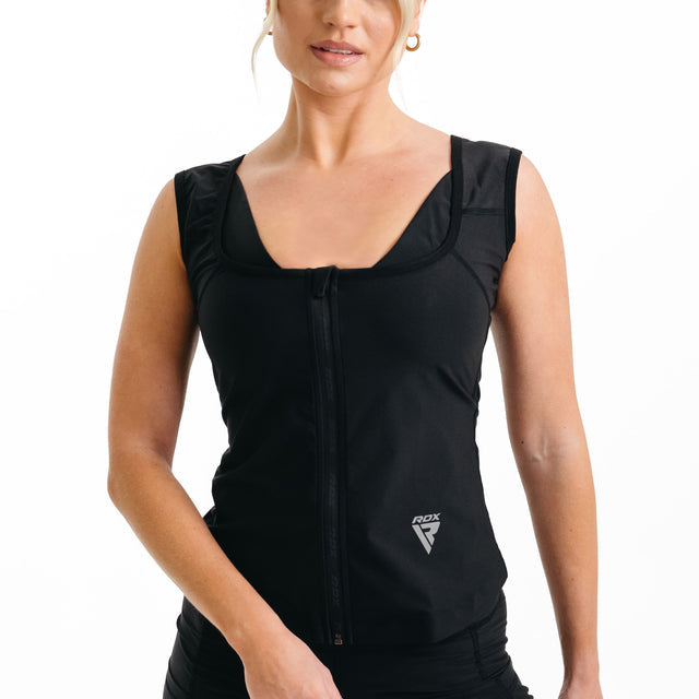 SWEAT VEST WOMEN'S W2 BLACK-XL - BLACK,XL