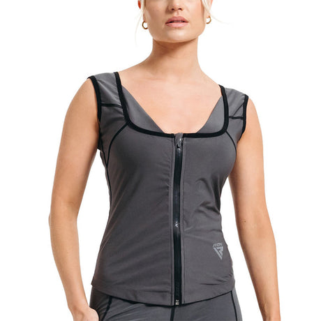 SWEAT VEST WOMEN'S W2 GREY-M - GREY,MEDIUM