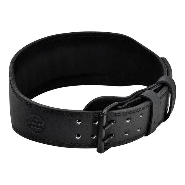 BELT 4" LEATHER FULL BLACK-L - BLACK,LARGE