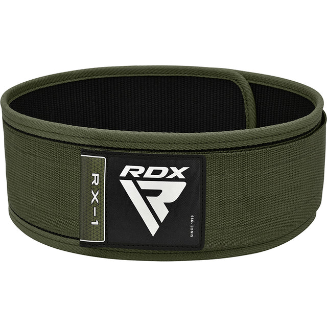 WEIGHT LIFTING STRAP BELT RX1 ARMY GREEN-L - ARMY GREEN,LARGE