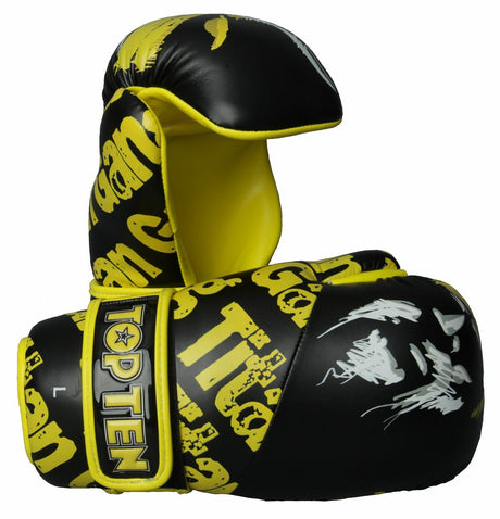 TOP TEN Pointfighter Gloves "Titan" Black/Yellow (21661-92)