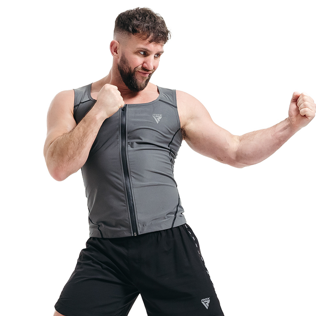 SWEAT VEST MENS M2 GREY-4XL - GREY,4XL