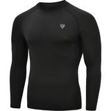 CLOTHING T15 COMPRESSION RASH GUARD BLACK FULL-L - LARGE