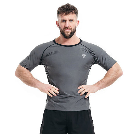 SWEAT T-SHIRT MENS M1 GREY-L - GREY,LARGE