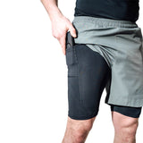 MMA SHORTS T16 GREY/BLACK-S - GREY/BLACK,SMALL