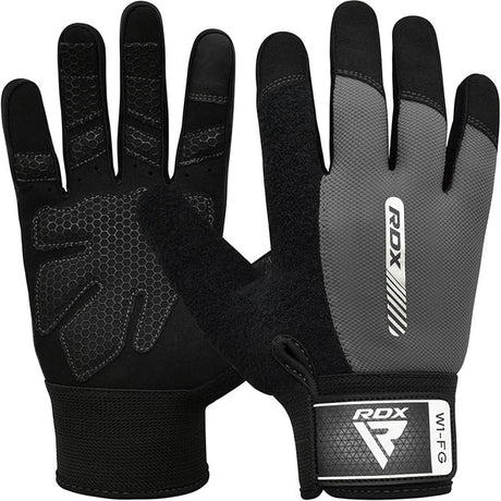 GYM WEIGHT LIFTING GLOVES W1 FULL GRAY-XL - GRAY,XL