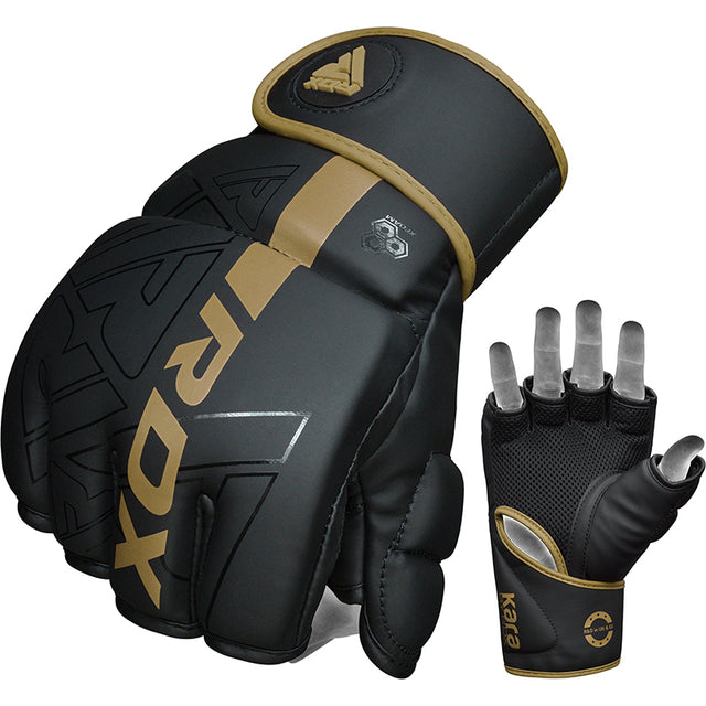 GRAPPLING GLOVES F6 MATTE GOLDEN-L - LARGE