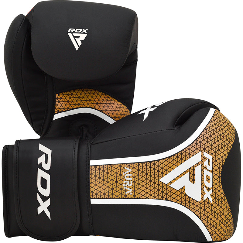 BOXING GLOVE AURA PLUS T-17 BLACK GOLDEN-10OZ - 10oz