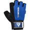 GYM WEIGHT LIFTING GLOVES W1 HALF BLUE-M - BLUE,MEDIUM