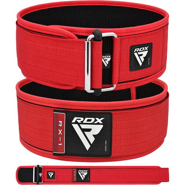 WEIGHT LIFTING STRAP BELT RX1 RED-XL - RED,XL