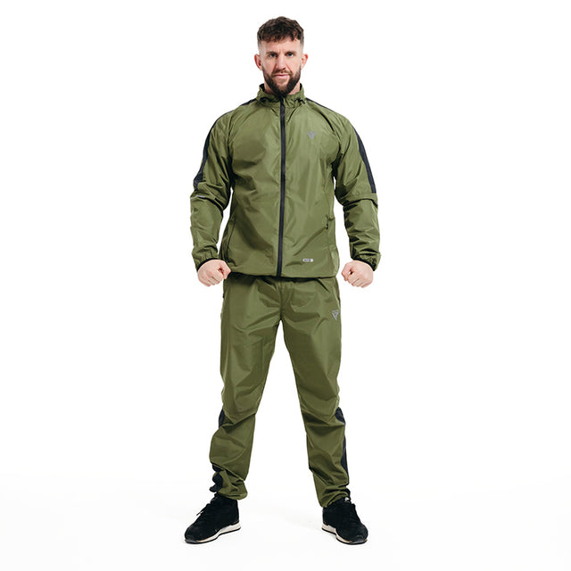 CLOTHING SAUNA SUIT C1 ARMY GREEN-S - ARMY GREEN,SMALL