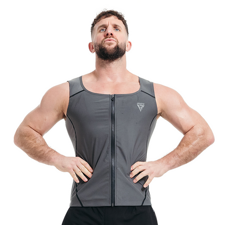 SWEAT VEST MENS M2 GREY-L - GREY,LARGE