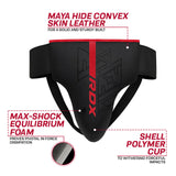 GROIN GUARD REX F6 MATTE RED-M - MEDIUM