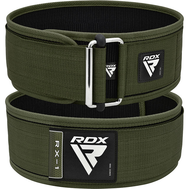 WEIGHT LIFTING STRAP BELT RX1 ARMY GREEN-XL - ARMY GREEN,XL