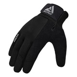 GYM WEIGHT LIFTING GLOVES W1 FULL BLACK PLUS-XL - BLACK,XL