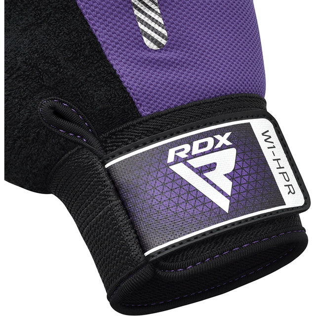 GYM WEIGHT LIFTING GLOVES W1 HALF PURPLE-M - PURPLE,MEDIUM