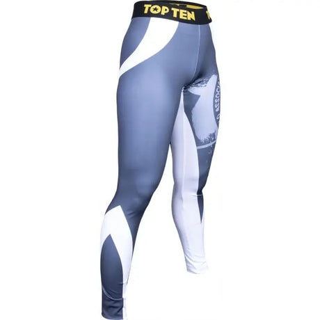 Kompressionshose, Leggings „WAKO Stretch“ - Grey/White,XS