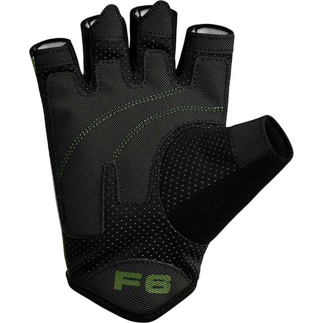 GYM GLOVES SUMBLIMATION F6 BLACK/GREEN-M - BLACK/GREEN,MEDIUM