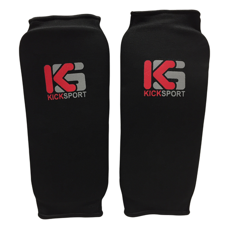 Kicksport Shin Supports Elasticated - Black Adult - Medium - Medium