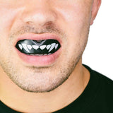 SAFEJAWZ® Extro Series Self-Fit 'FANGZ BLACK' Mouthguard (KSSJES-FANGZ) - Junior - Junior