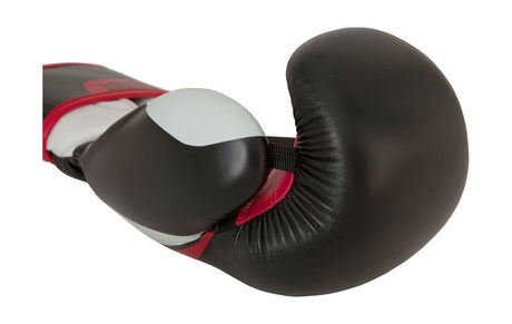 TOP TEN Boxing Gloves "Stripe" Black/Red 10oz & 12oz (2273-94) - 10oz - 10oz