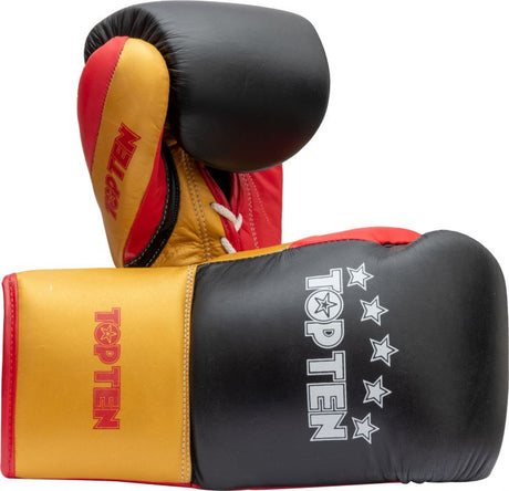 Boxhandschuhe „Profi Tricolor“ - Black / Gold,8oz