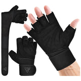 GYM GLOVE MICRO BLACK PLUS-XL - BLACK,XL