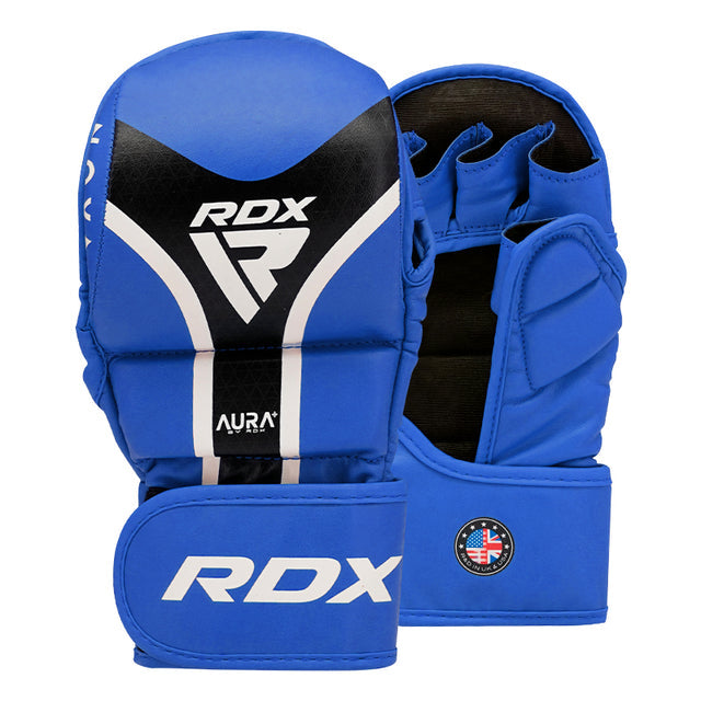 GRAPPLING GLOVES SHOOTER AURA PLUS T-17 BLUE/BLACK-S - Small