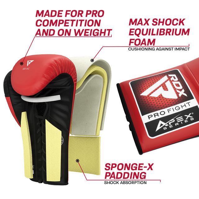 BOXING GLOVES PRO FIGHT APEX A3 RED