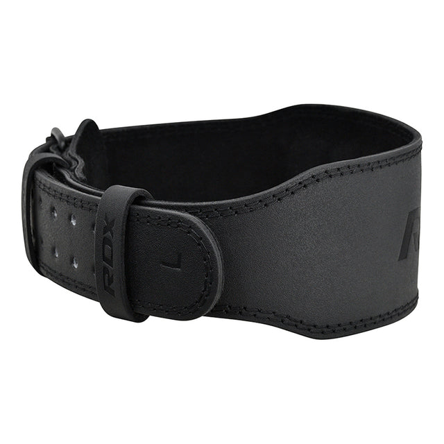 BELT 4" LEATHER FULL BLACK-S - BLACK,SMALL