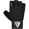 GYM WEIGHT LIFTING GLOVES W3 BLACK WITH EVA PADDING-S - BLACK,SMALL