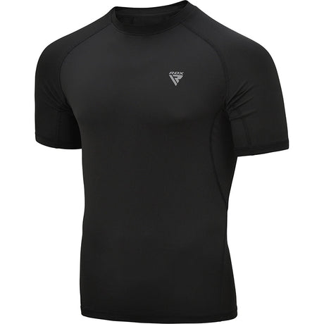 CLOTHING T15 COMPRESSION RASH GUARD BLACK HALF