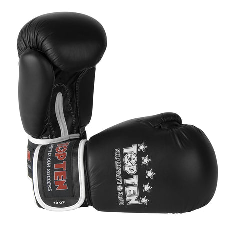 TOP TEN Superfight 3000 Boxing Gloves Black 10oz (2041-9) - 8oz - 8oz