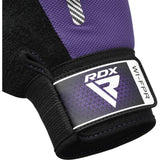 GYM WEIGHT LIFTING GLOVES W1 FULL PURPLE-S - PURPLE,SMALL