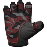 GYM TRAINING GLOVES T2 HALF RED PLUS-S - Small