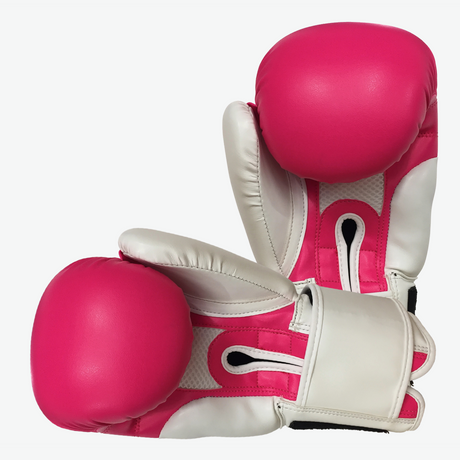 Boxing Gloves 10oz - Women's Fitness in Pink/White (KSLWG10-7110)