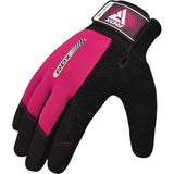 GYM WEIGHT LIFTING GLOVES W1 FULL PINK-S - PINK,SMALL