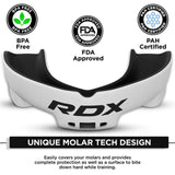 MOUTH GUARD ADULT WHITE/BLACK - WHITE/BLACK,ADULT