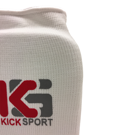 Kicksport Shin Supports Elasticated - White Child - XXS/Child - XXS/Child