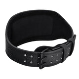 BELT 6" LEATHER FULL BLACK-L - BLACK,LARGE