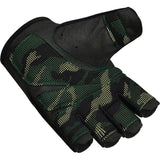 GYM TRAINING GLOVES T2 HALF ARMY GREEN PLUS-XL - XL