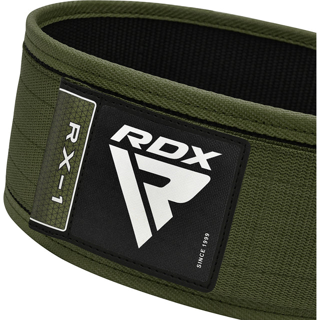 WEIGHT LIFTING STRAP BELT RX1 ARMY GREEN-S - ARMY GREEN,SMALL