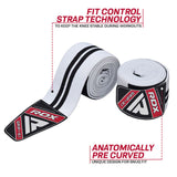 GYM KNEE WRAPS WHITE/BLACK PLUS