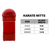 CIMAC KARATE MITTS NO THUMB RED SNR