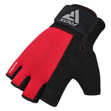 GYM WEIGHT LIFTING GLOVES W1 HALF RED PLUS-M - RED,MEDIUM