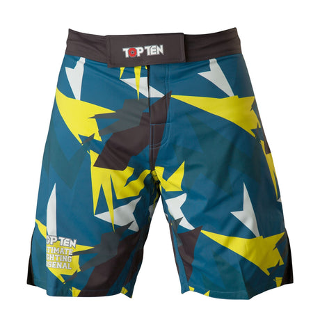 TOP TEN MMA Shorts "Jungle" (18721) - Black/Yellow - L - Black/Yellow,L