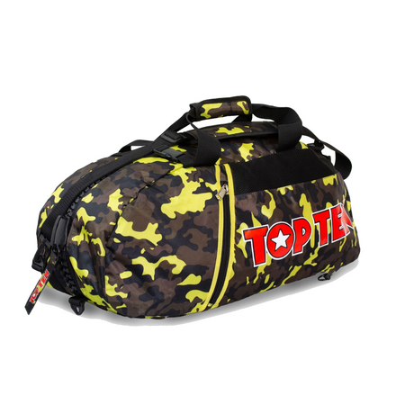 TOP TEN Sports Backpack Combo CAMO/YELLOW Medium